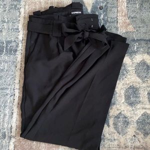 Express High Waisted Paperbag Ankle Pant